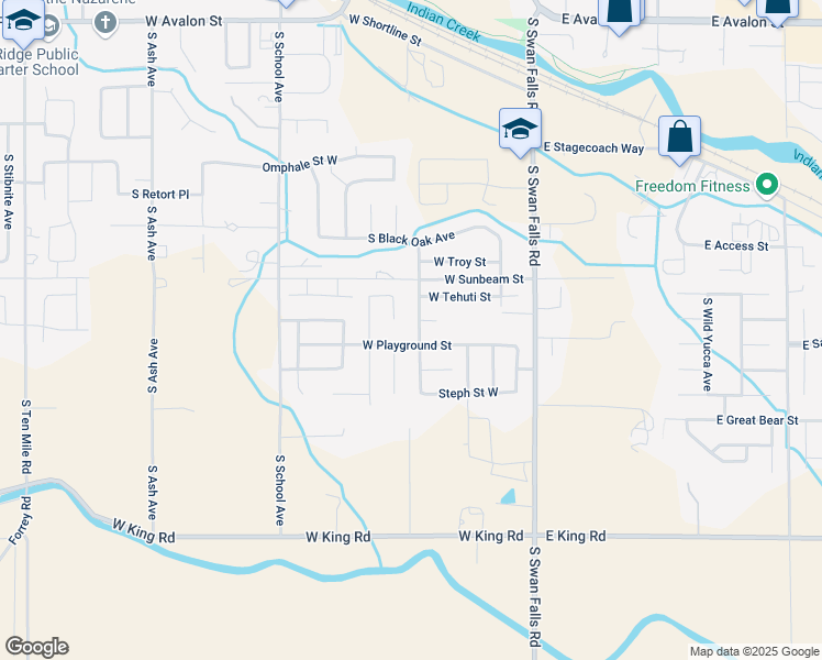 map of restaurants, bars, coffee shops, grocery stores, and more near 963 South Jake Avenue in Kuna