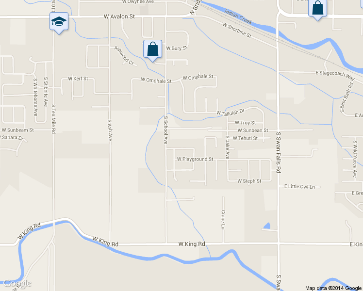 map of restaurants, bars, coffee shops, grocery stores, and more near 824 West Sandbox Street in Kuna