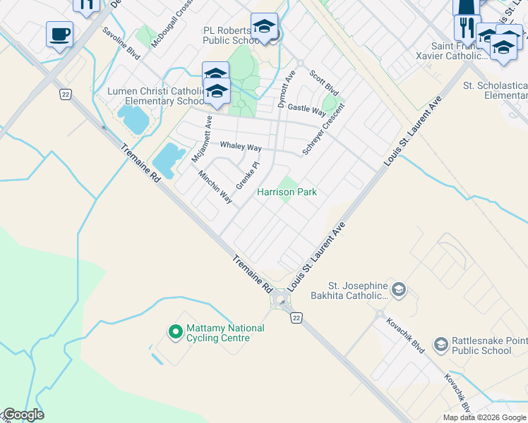 map of restaurants, bars, coffee shops, grocery stores, and more near 1009 Job Crescent in Milton