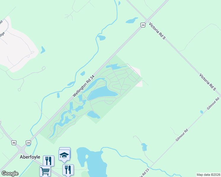 map of restaurants, bars, coffee shops, grocery stores, and more near 18 Cedar Bush Crescent in Morriston