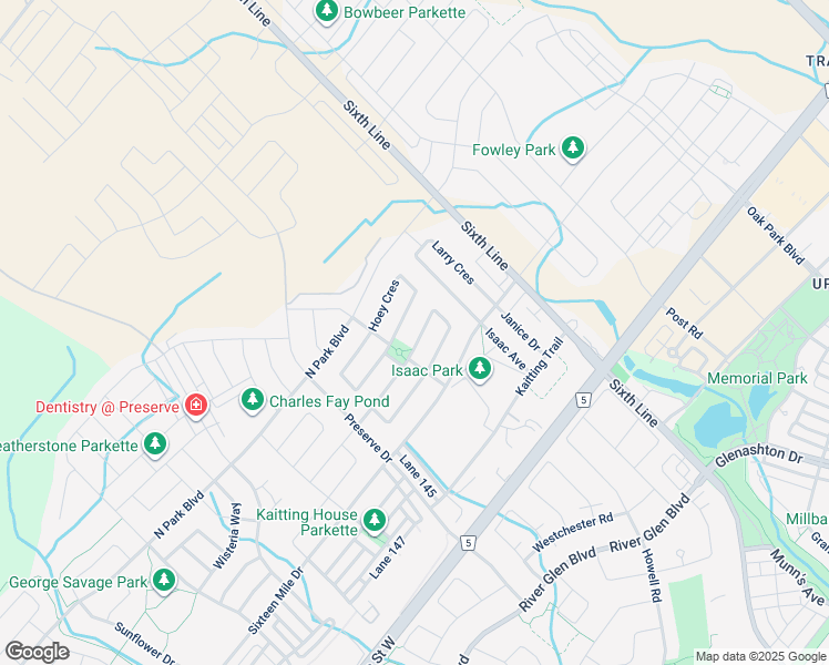map of restaurants, bars, coffee shops, grocery stores, and more near 153 Masterman Crescent in Oakville