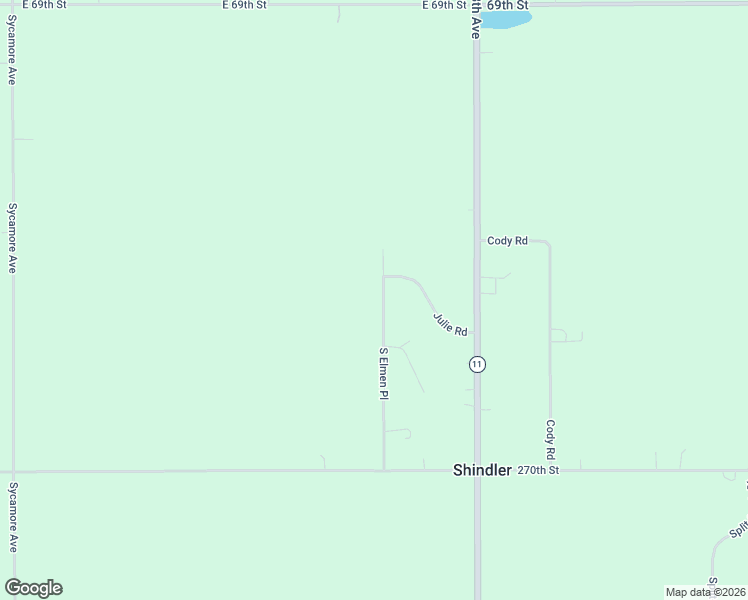 map of restaurants, bars, coffee shops, grocery stores, and more near 26959 South Elmen Place in Sioux Falls