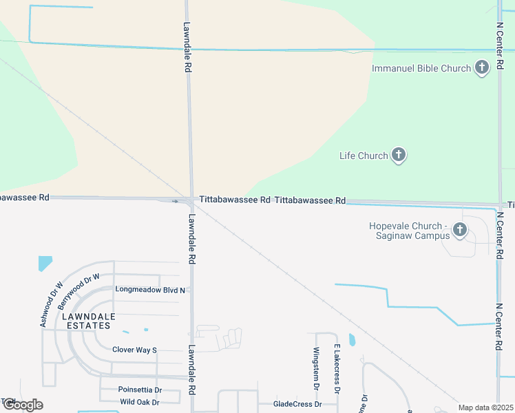 map of restaurants, bars, coffee shops, grocery stores, and more near 5789 Tittabawassee Road in Saginaw