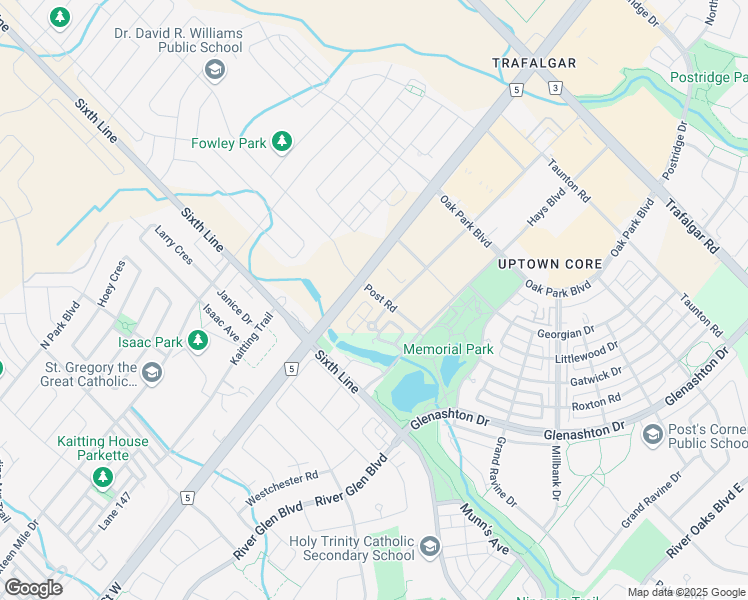 map of restaurants, bars, coffee shops, grocery stores, and more near 2472 Post Road in Oakville