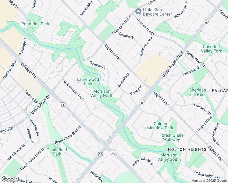 map of restaurants, bars, coffee shops, grocery stores, and more near 2087 Grenville Drive in Oakville