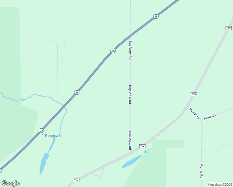 map of restaurants, bars, coffee shops, grocery stores, and more near N7851 Bay View Road in Horicon