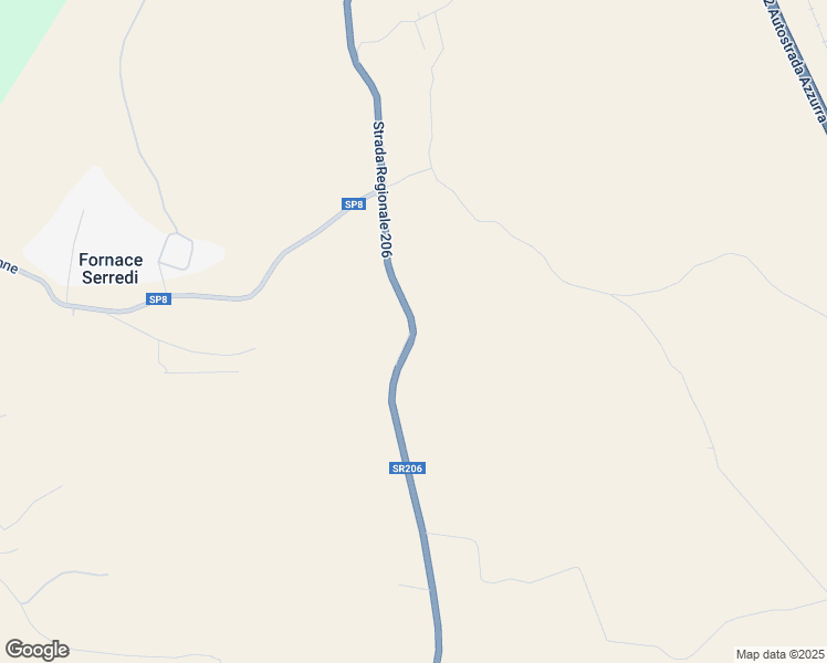 map of restaurants, bars, coffee shops, grocery stores, and more near Strada Regionale 206 in Provincia di Livorno