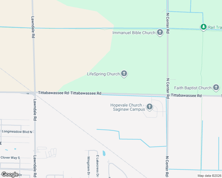 map of restaurants, bars, coffee shops, grocery stores, and more near 5430 Tittabawassee Road in Saginaw