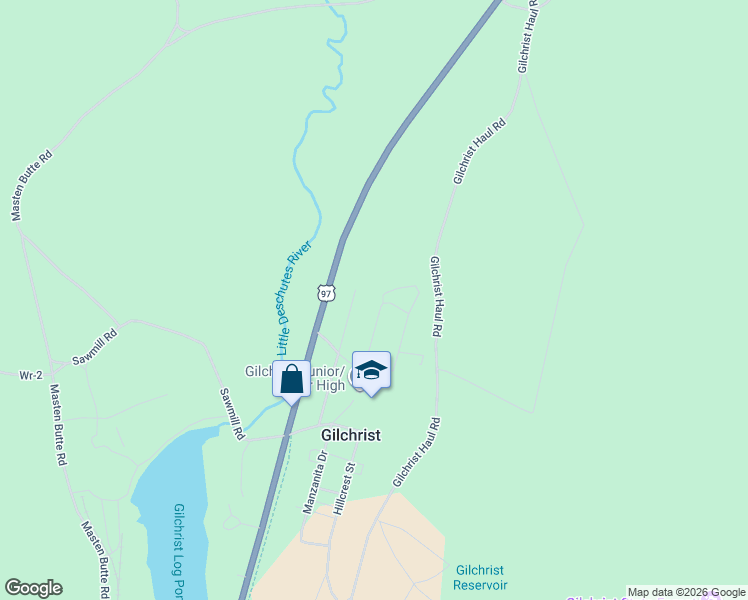 map of restaurants, bars, coffee shops, grocery stores, and more near 138644 Rhododendron Street in Gilchrist