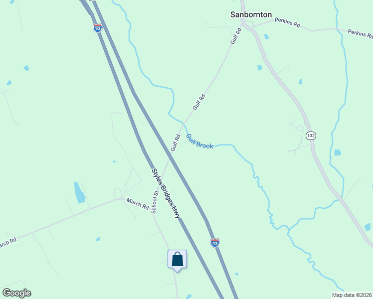 map of restaurants, bars, coffee shops, grocery stores, and more near 111 Gulf Road in Sanbornton