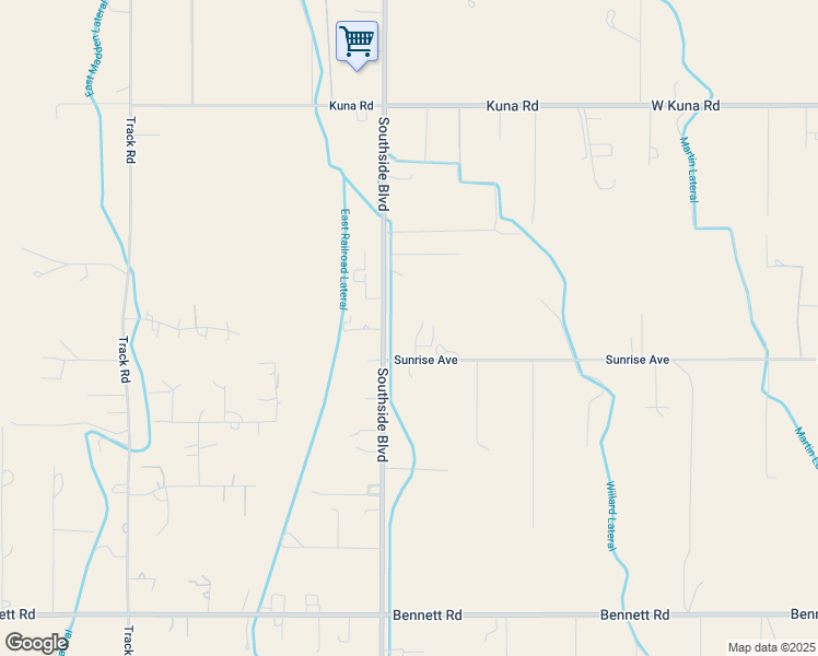 map of restaurants, bars, coffee shops, grocery stores, and more near 7610 Southside Boulevard in Nampa