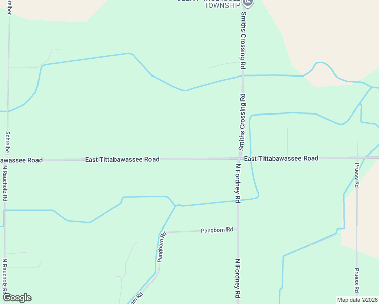 map of restaurants, bars, coffee shops, grocery stores, and more near 4387 East Tittabawassee Road in Hemlock