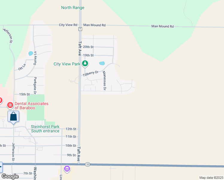 map of restaurants, bars, coffee shops, grocery stores, and more near 1701 Valley View Drive in Baraboo