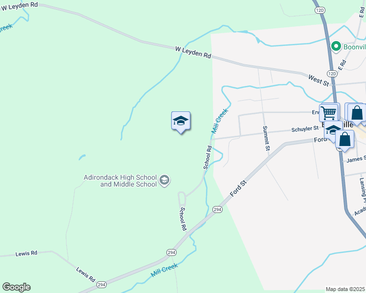 map of restaurants, bars, coffee shops, grocery stores, and more near 8181 New York 294 in Boonville