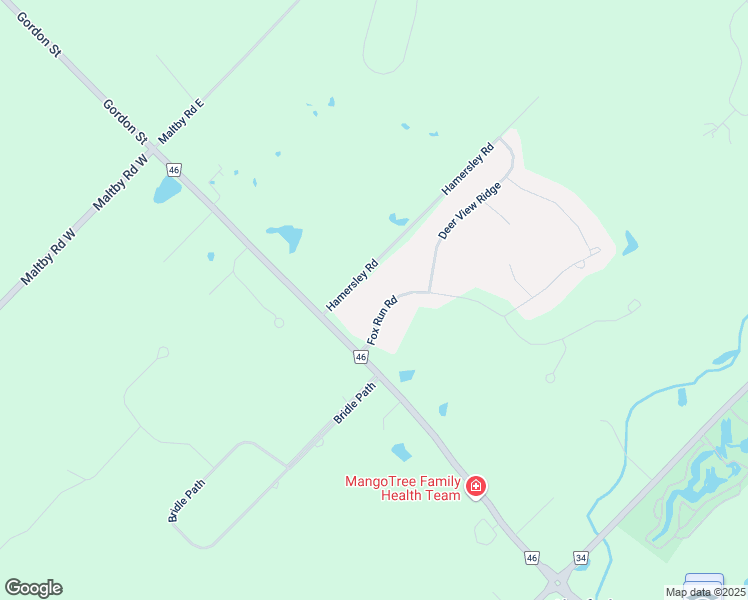 map of restaurants, bars, coffee shops, grocery stores, and more near 2 Fox Run Drive in Guelph