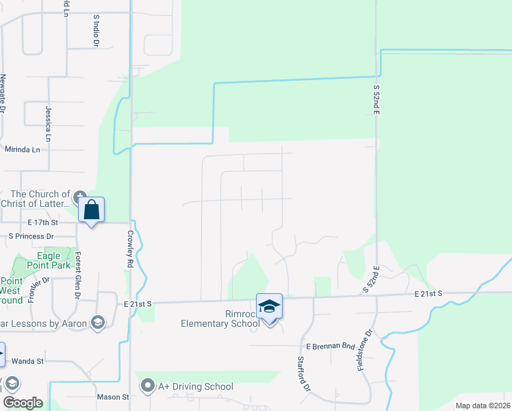 map of restaurants, bars, coffee shops, grocery stores, and more near 1707 Marsala Court in Ammon