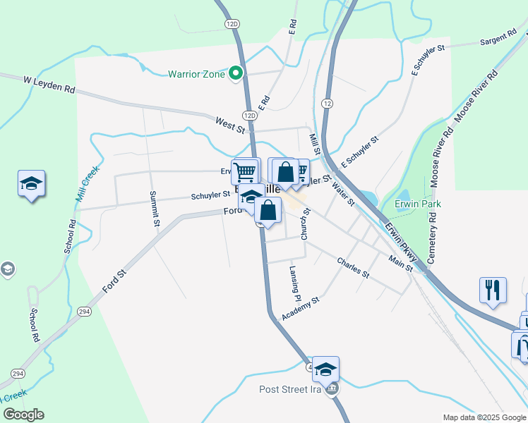 map of restaurants, bars, coffee shops, grocery stores, and more near in Boonville