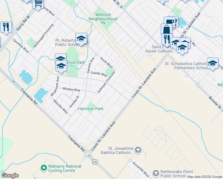 map of restaurants, bars, coffee shops, grocery stores, and more near 1034 Savoline Boulevard in Milton