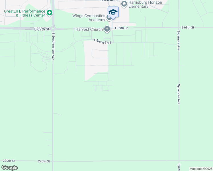 map of restaurants, bars, coffee shops, grocery stores, and more near 6307 South Badlands Avenue in Sioux Falls