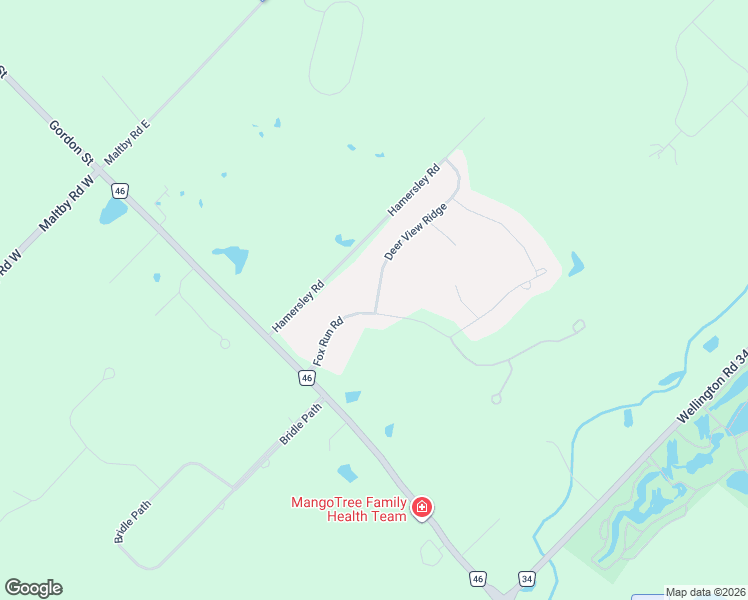 map of restaurants, bars, coffee shops, grocery stores, and more near 12 Fox Run Drive in Guelph