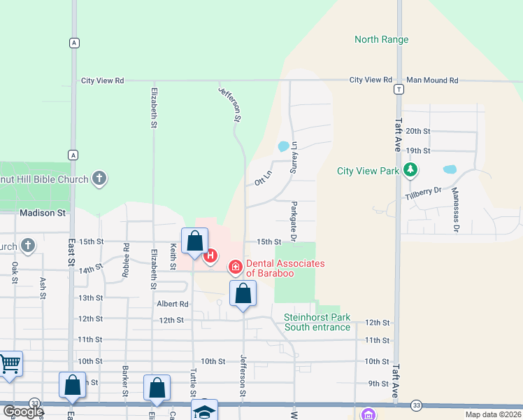 map of restaurants, bars, coffee shops, grocery stores, and more near 914 Surrey Lane in Baraboo