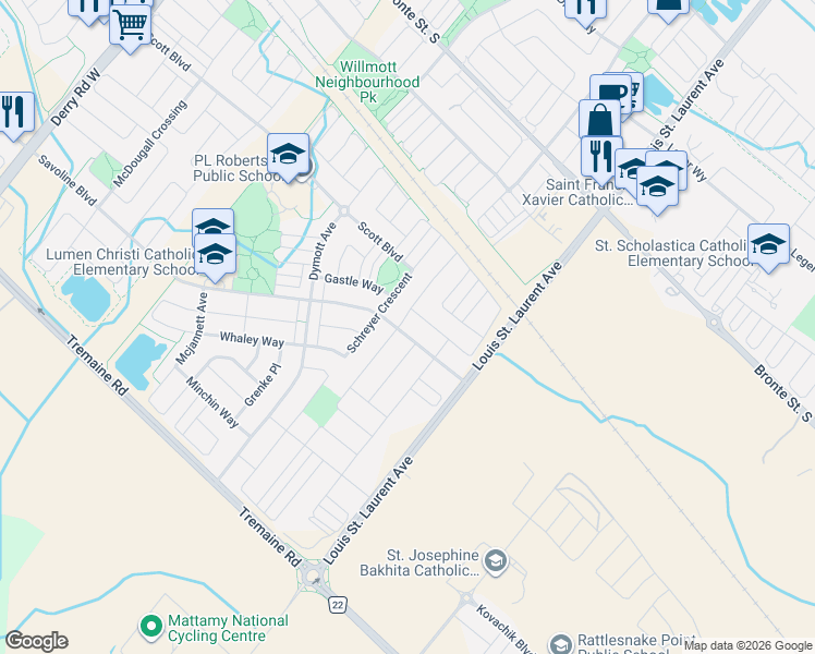 map of restaurants, bars, coffee shops, grocery stores, and more near 1035 Savoline Boulevard in Milton
