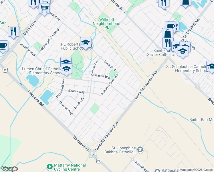 map of restaurants, bars, coffee shops, grocery stores, and more near 1004 Savoline Boulevard in Milton