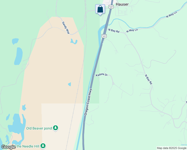 map of restaurants, bars, coffee shops, grocery stores, and more near Oregon Coast Hwy in North Bend