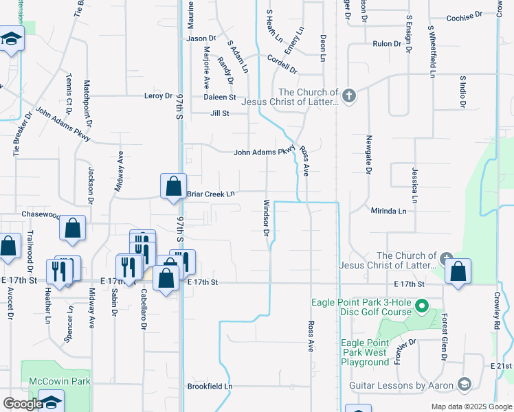 map of restaurants, bars, coffee shops, grocery stores, and more near 3729 Heartland Circle in Ammon