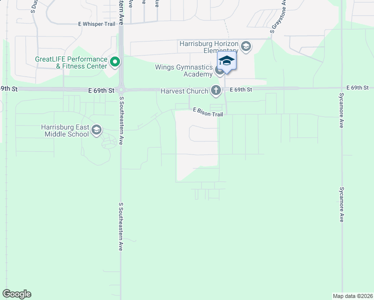 map of restaurants, bars, coffee shops, grocery stores, and more near 3501 East 69th Street in Harrisburg