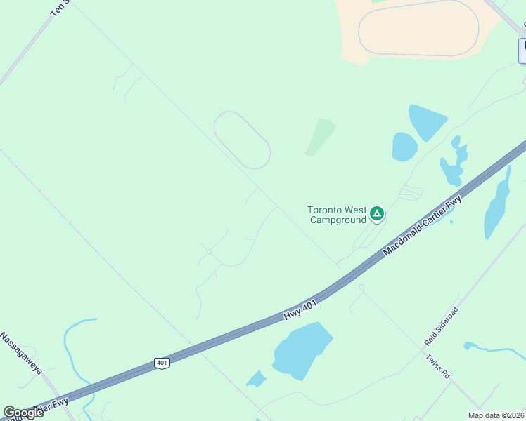 map of restaurants, bars, coffee shops, grocery stores, and more near 9450 Second Line Nassagaweya in Milton