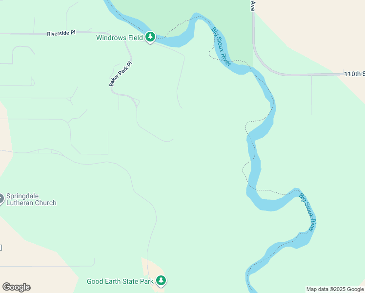 map of restaurants, bars, coffee shops, grocery stores, and more near 26921 Baker Park Place in Sioux Falls