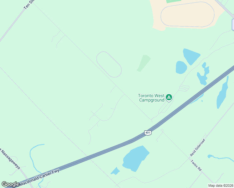 map of restaurants, bars, coffee shops, grocery stores, and more near 9450 Second Line Nassagaweya in Milton