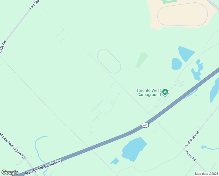 map of restaurants, bars, coffee shops, grocery stores, and more near 9450 Second Line Nassagaweya in Milton