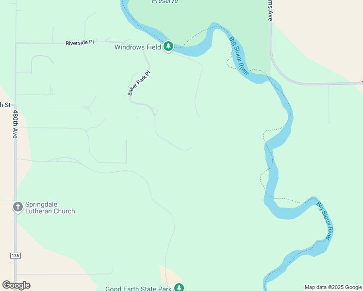 map of restaurants, bars, coffee shops, grocery stores, and more near 26918 Baker Park Place in Sioux Falls