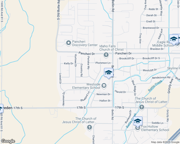 map of restaurants, bars, coffee shops, grocery stores, and more near 1191 Periska Way in Idaho Falls