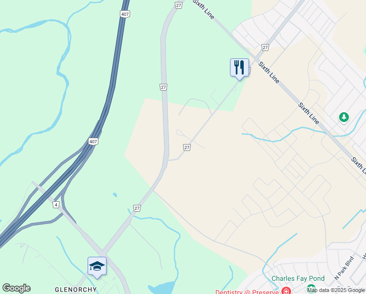 map of restaurants, bars, coffee shops, grocery stores, and more near 211 Burnhamthorpe Road West in Oakville