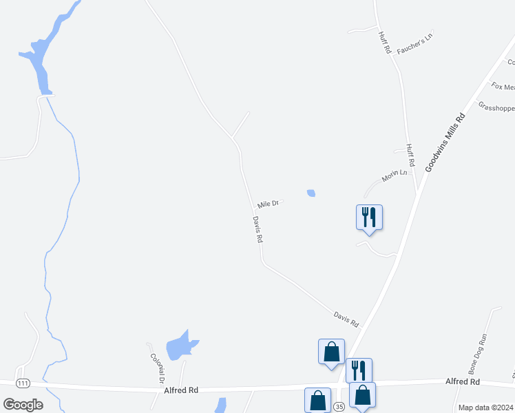 map of restaurants, bars, coffee shops, grocery stores, and more near 133 Davis Road in Lyman