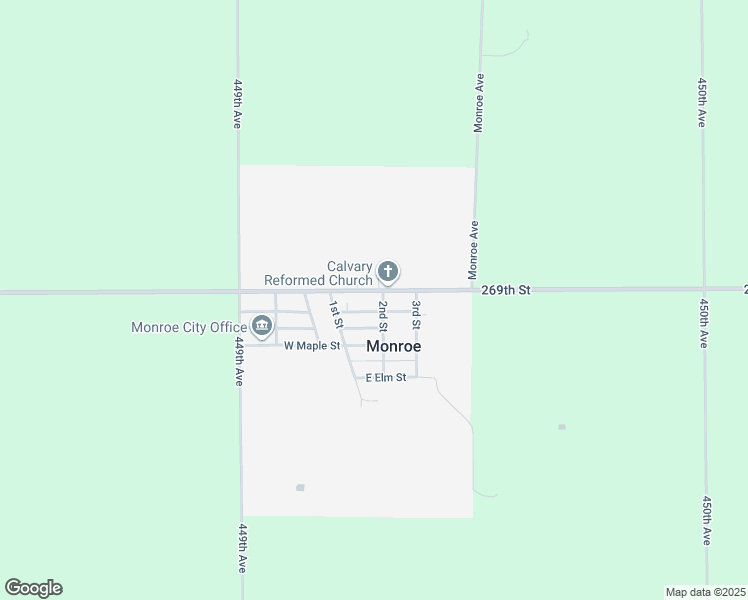 map of restaurants, bars, coffee shops, grocery stores, and more near 121-199 County Highway 10 in Monroe