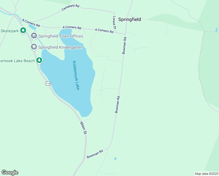 map of restaurants, bars, coffee shops, grocery stores, and more near 32 Homan Road in Springfield