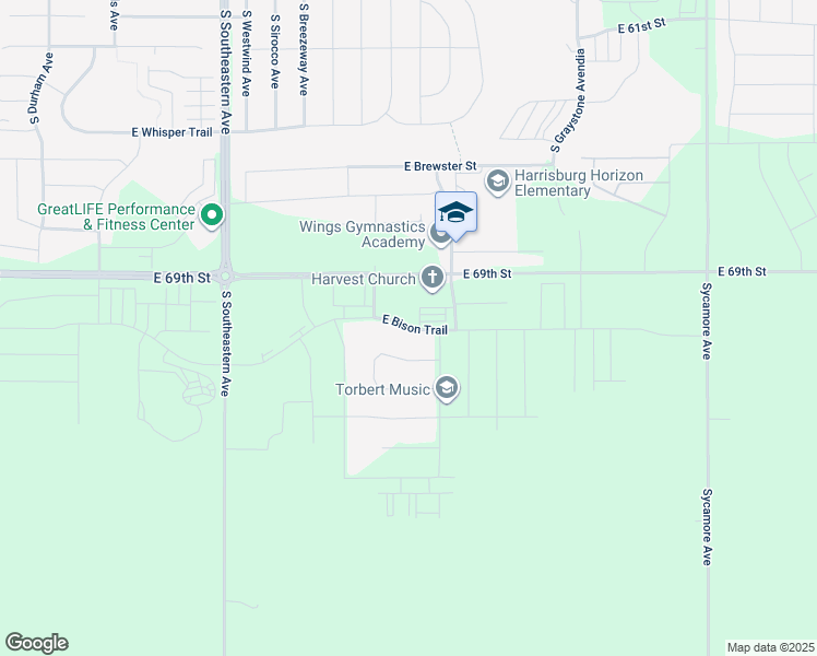 map of restaurants, bars, coffee shops, grocery stores, and more near East Bison Trail in Lincoln County