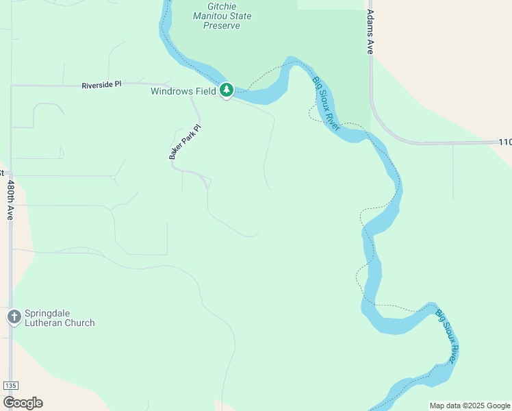 map of restaurants, bars, coffee shops, grocery stores, and more near 26918 Baker Park Place in Sioux Falls
