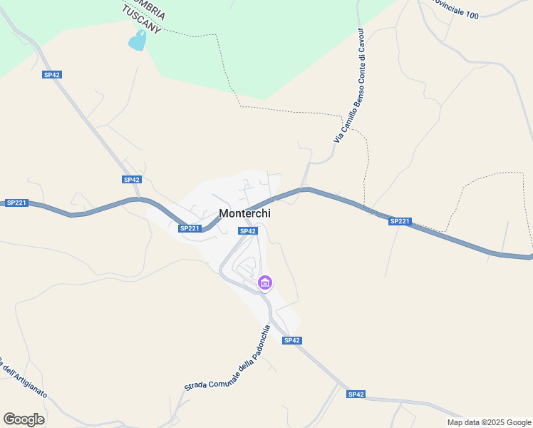 map of restaurants, bars, coffee shops, grocery stores, and more near 64 Piazzale San Rocco in Monterchi