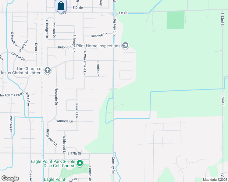 map of restaurants, bars, coffee shops, grocery stores, and more near 995 South 45th East in Idaho Falls
