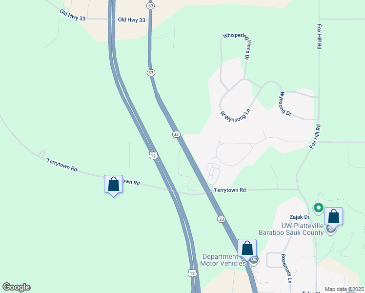 map of restaurants, bars, coffee shops, grocery stores, and more near 1500 West Pine Street in Baraboo