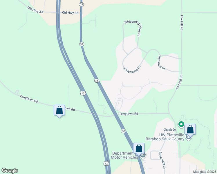 map of restaurants, bars, coffee shops, grocery stores, and more near 1510-1560 West Pine Street in Baraboo
