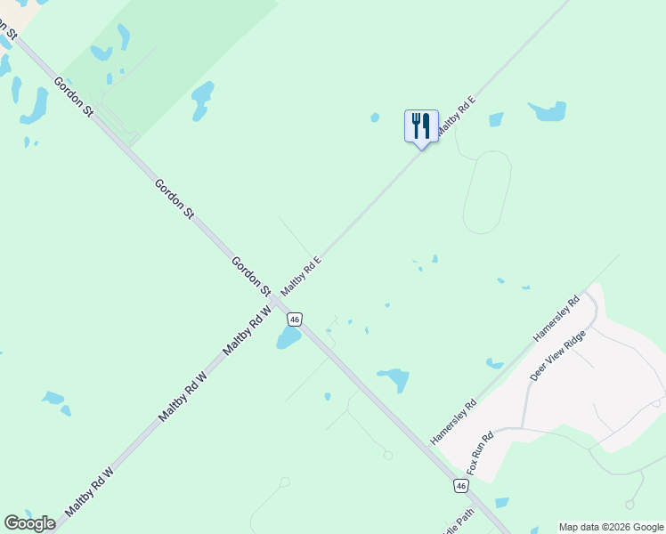 map of restaurants, bars, coffee shops, grocery stores, and more near 71 Maltby Road East in Guelph