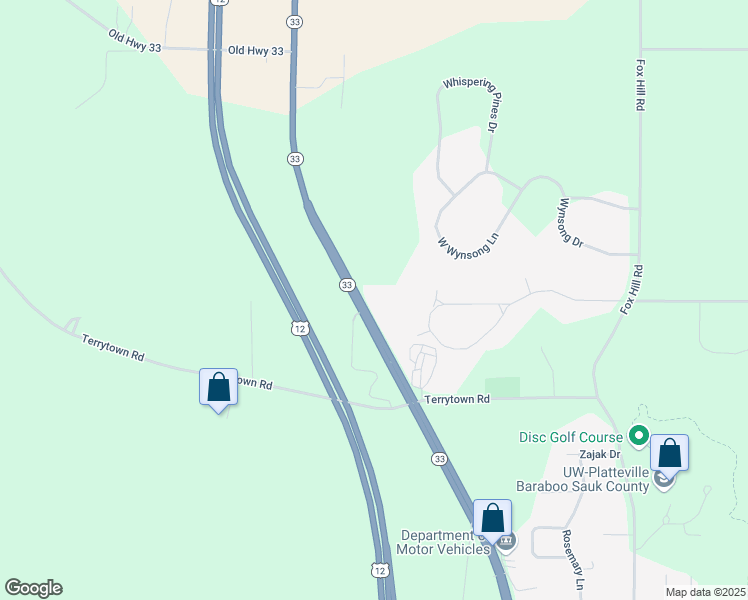 map of restaurants, bars, coffee shops, grocery stores, and more near 1500 West Pine Street in Baraboo