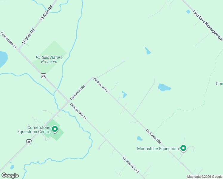 map of restaurants, bars, coffee shops, grocery stores, and more near 10473 Darkwood Road in Milton