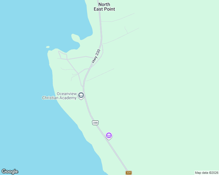 map of restaurants, bars, coffee shops, grocery stores, and more near 821 Highway 330 in North East Point